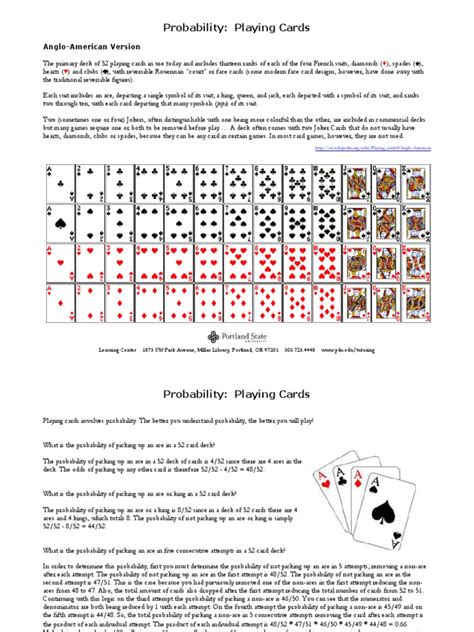Card game problems are a recurring theme in probability. Probability - Playing Cards | Playing Cards | Gaming Devices