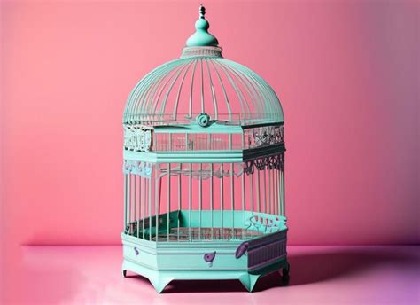 Premium Ai Image Beautiful Decorative Bird Cage Red