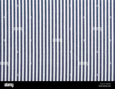White And Blue Striped Fabric Texture With Copy Space Stock Photo
