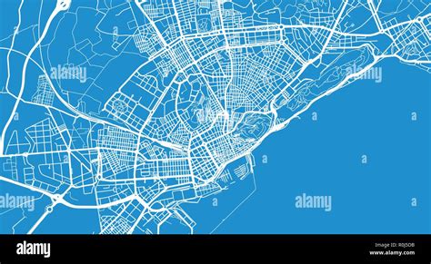 Urban Vector City Map Of Alicante Spain Stock Vector Image Art Alamy