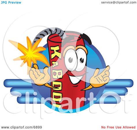 Clipart Picture Of A Red Dynamite Mascot Cartoon Character