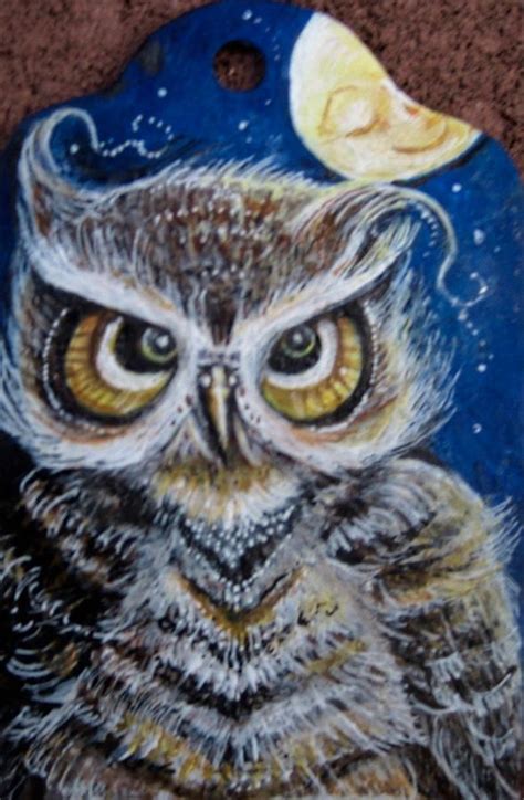 Night Owl Painting By Holly Carlson Fine Art America
