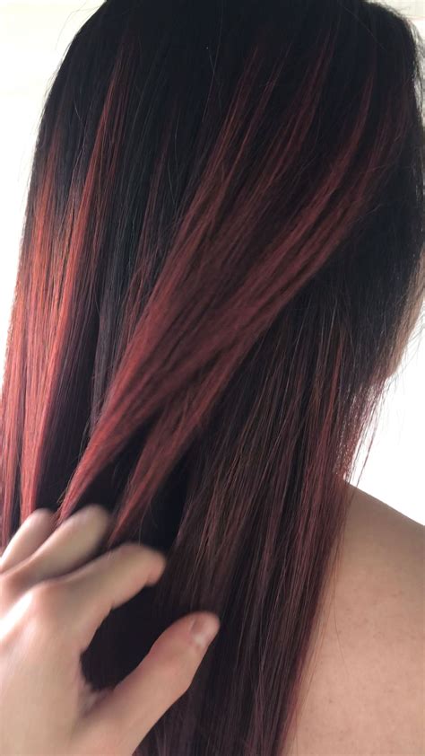 red wine balayage on long hair wine hair wine hair color hair color burgundy