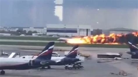 Aeroflot Plane Crash 41 Killed On Russian Jet Bbc News