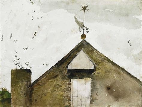 Last Picture Show ““andrew Wyeth Swifts 1991 Watercolor On Paper