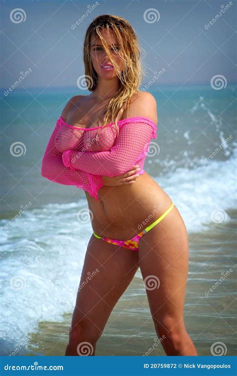 Topless Beach Girl Stock Photo Image Of Sensual Nakedness