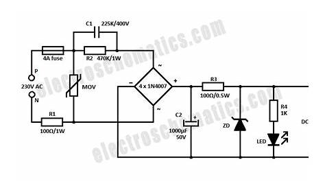 capacitive power supply circuit diagram