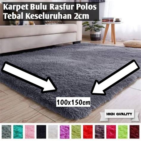 Warnanya yang terang dapat bertahan cukup lama dan tetap menarik. karpet bulu rasfur ukuran 150x100cm tebal 2cm nonslip alas ...