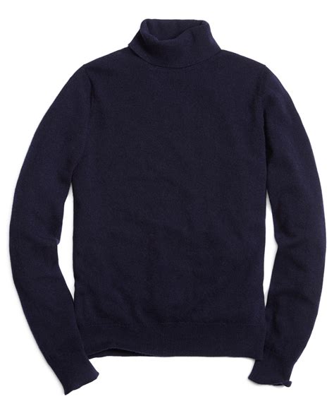 Brooks Brothers Cashmere Turtleneck Sweater In Blue For Men Lyst