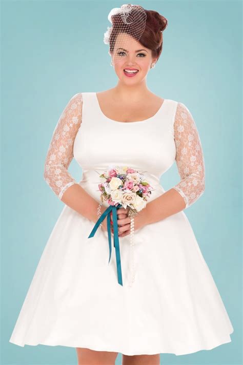 Hochzeitskleid 50er petticoat günstig online kaufen jetzt. 50s Phoebe Satin Wedding Dress in Ivory