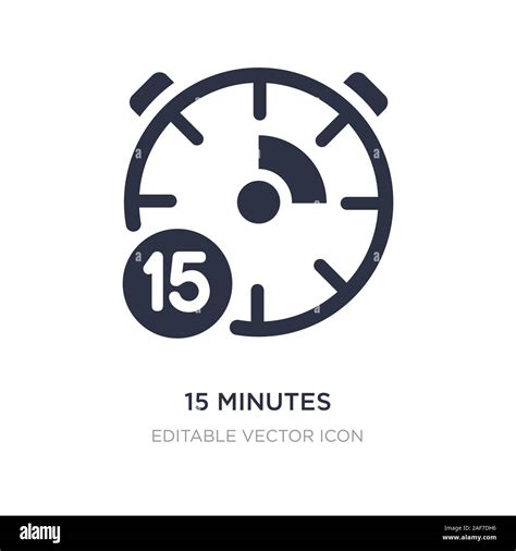 15 Minutes Icon On White Background Simple Element Illustration From