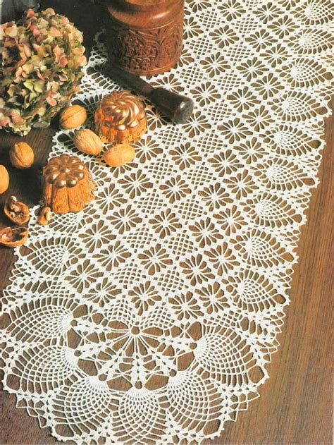 10 Free Crochet Pattern Oval Pineapple Tablecloth Information · Lalale