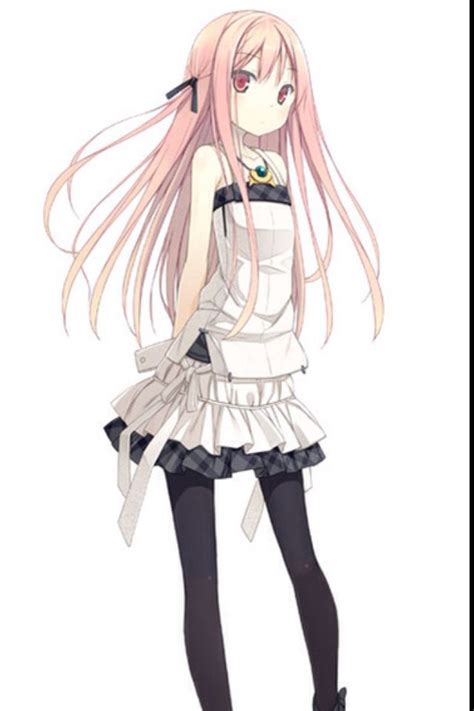 Cute Anime Girl With Light Pink Hair