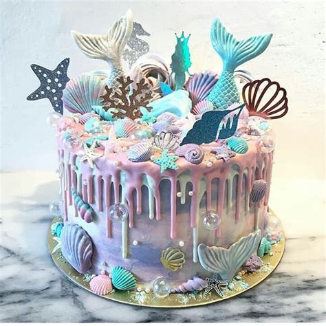 Mermaid Drip Cake The Woodlands Over The Top Cake Supplies