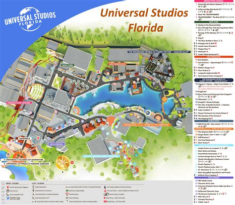 Universal Studios Florida Map - Orlando - Ontheworldmap.com