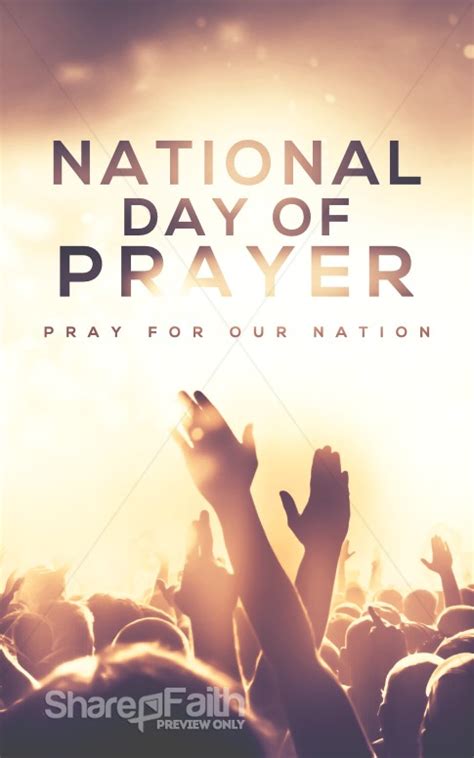 National Day Of Prayer Worship Church Bulletin Sermon