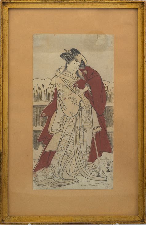 Katsukawa Shunko 1743 1812 Colour Woodblock Print Japan Signed