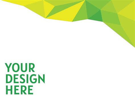 Low Poly Design Template Green Yellow Abstract Green Background