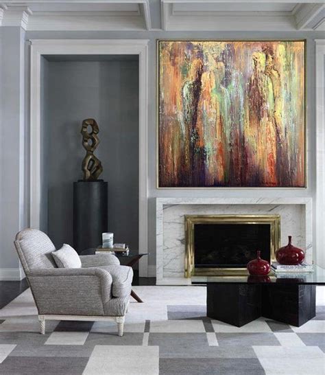 Large Abstract Oil Paintings On Canvas Colorful Abstract Etsy