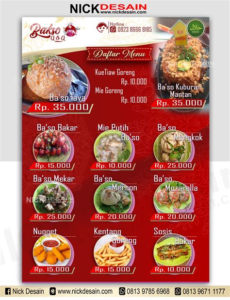 Contoh Daftar Menu Makanan Bakso - IMAGESEE