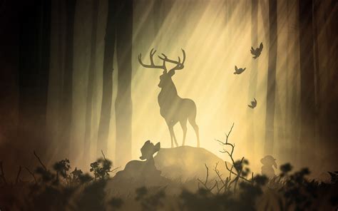 1680x1050 Deer Fantasy Forest Wallpaper1680x1050 Resolution Hd 4k