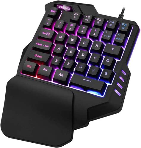 Topaty Wired Mechanical Keyboard Portable Mini One Handed Gaming Keypad