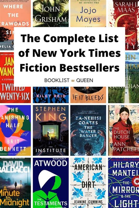 The Complete List Of New York Times Fiction Best Sellers Best Book