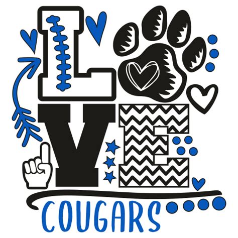 cougars mom love svg cougars foam finger mom love vector file football on cougars foam
