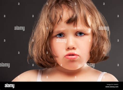 Angry Little Girl Stock Photo Alamy