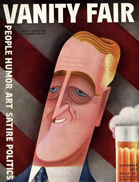 Vanity Fair Cover Featuring Franklin D Roosevelt Photograph By Miguel Covarrubias Fine Art