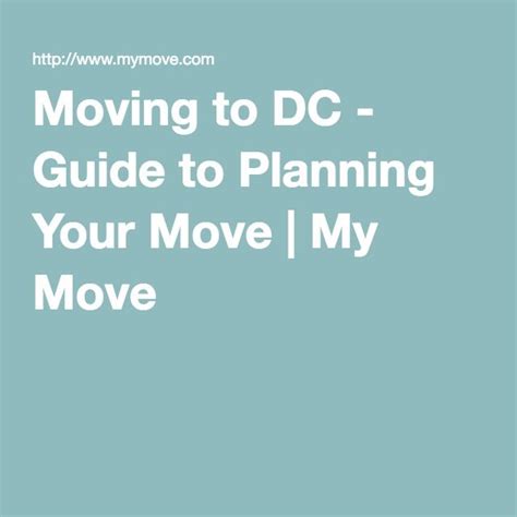 Moving To Dc Guide To Planning Your Move My Move Washington Dc