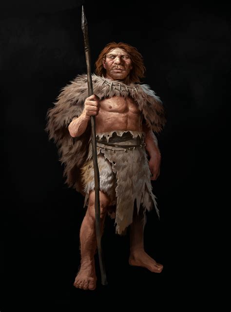 ArtStation Neanderthals Rémi Jacquot Prehistoric man Neanderthal