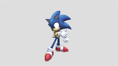 Wii Super Smash Bros Brawl Sonic Trophy Download Free 3d Model By