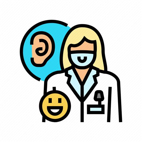 Pediatric Audiologist Doctor Ear Deaf Aid Icon Download On