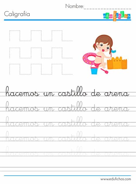 Fichas para desarrollar la inteligencia emocional en los niños. Ejercicios de caligrafía para verano. Fichas educativas gratis