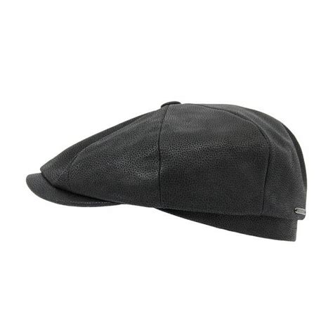 Hatteras Chevrette Leather Cap Black Leather Cap Mens Hats Fashion