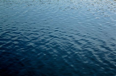 Beautiful Deep Blue Lake Water Surface Sun Glare Background Texture