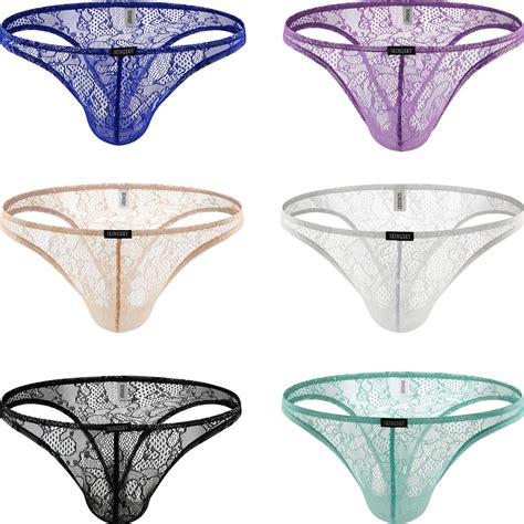 Degli Uomini Sexy Brasiliano Biancheria Intima Di Pizzo Bikini Sacchetto Sotto Mutandine E Boxer