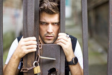 Man Behind Bars Stock Photo Download Image Now Adult Anger Arts