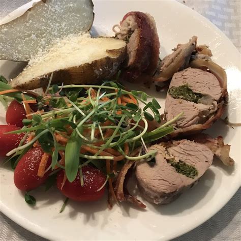 Cook until tender, about 20 minutes. Pork tenderloin stuffed with Microgreens, onion and garlic ...