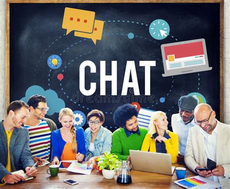 Chat Chatting Online Messaging Technology Concept Stock Photo Image
