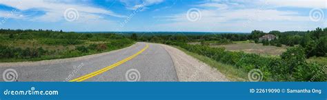 Long Country Road Through Ontario Canada Stock Photo Image Of Long