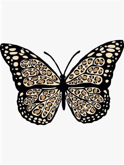 Cheetah Print Butterfly Sticker By Josielaw6 Redbubble