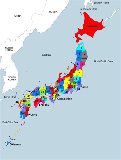 Large Detailed Political And Administrative Map Of Japan Japan Images