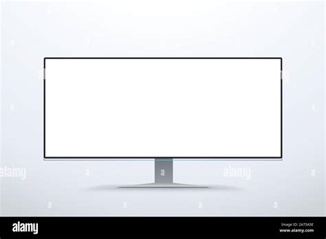 Wide Screen White Color Monitor Stock Vector Image And Art Alamy