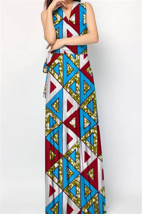 Fashion African Kitenge Dress Designs Women Summer Long Dresses China