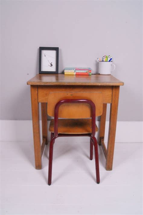 Childrens Vintage Single School Desk With Lift Up Lid Etsy Vintage