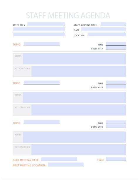 9 Free Agendas And Schedules Excel Templates And Examples Hubspot