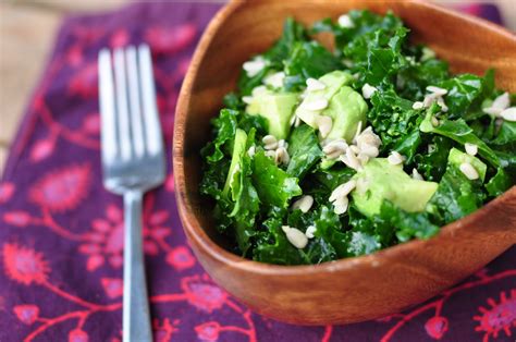 Nourishing Meals Raw Kale Avocado Salad
