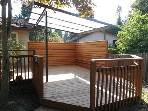 Acrylite Patio Cover With Privacy Screen Deck Masters Llc